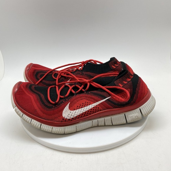 Nike Sneakers Mens 10 Free Flyknit‎ 5.0 615805-016 Red Athletic Running Shoes main image 9